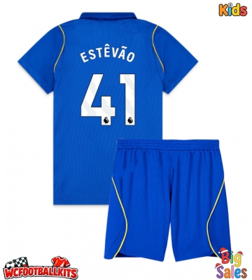 Chelsea Estevao Willian #41 Replica Home Stadium Kit for Kids 2026-27 Short Sleeve (+ pants)